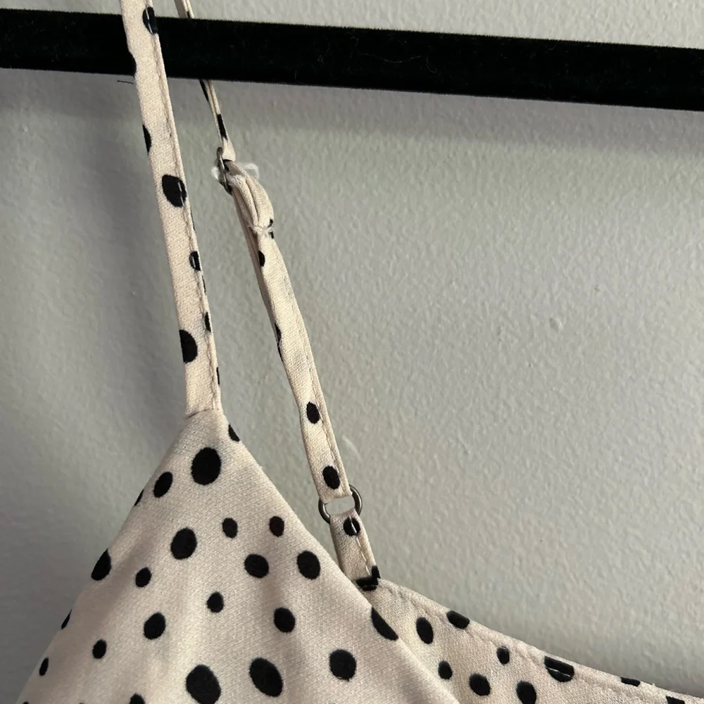 Tiered polka dot spaghetti strap dress by Mystree. - Picture 8 of 8